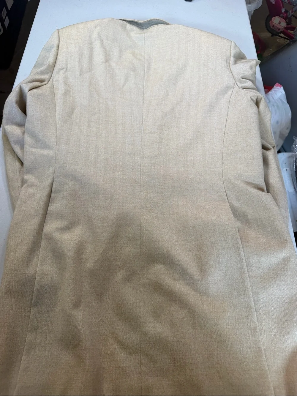 Men's Cream Single-Breasted Sport Coat Blazer